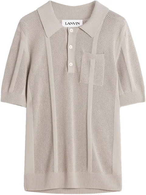Lanvin open-knit polo shirt