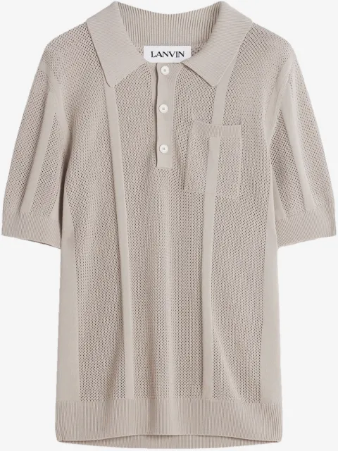 Lanvin open-knit polo shirt