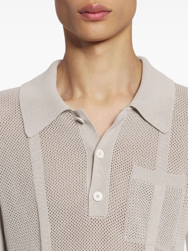 Lanvin オープンニット ポロシャツ | ニュートラル | FARFETCH JP