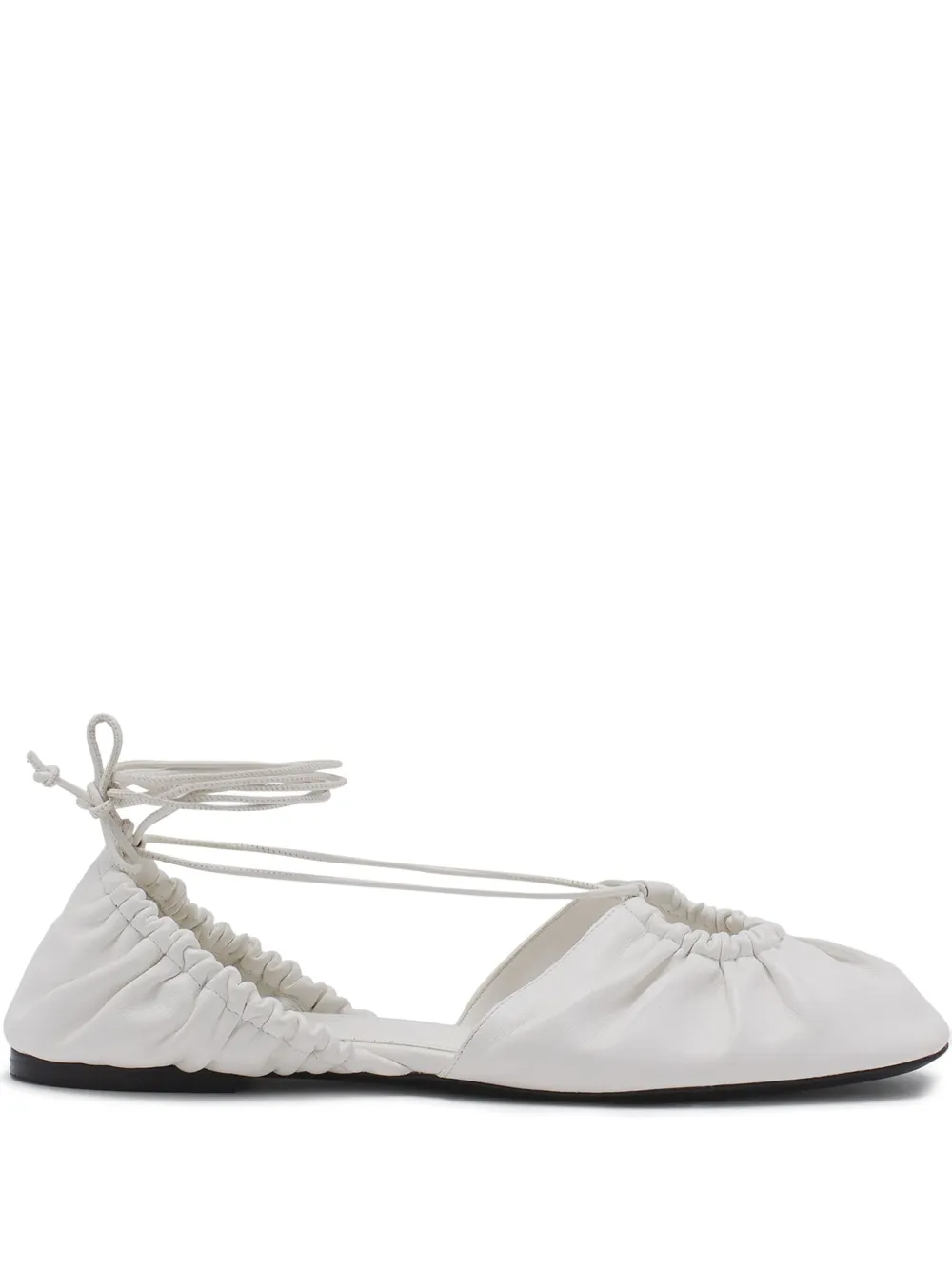 Lanvin leather ballerina shoes White