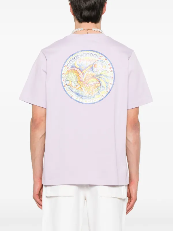 【関税込み】Casablanca パープル 'The Four Elements' Tシャツ Casablanca The Four Elements T-shirt | Purple | FARFETCH GE