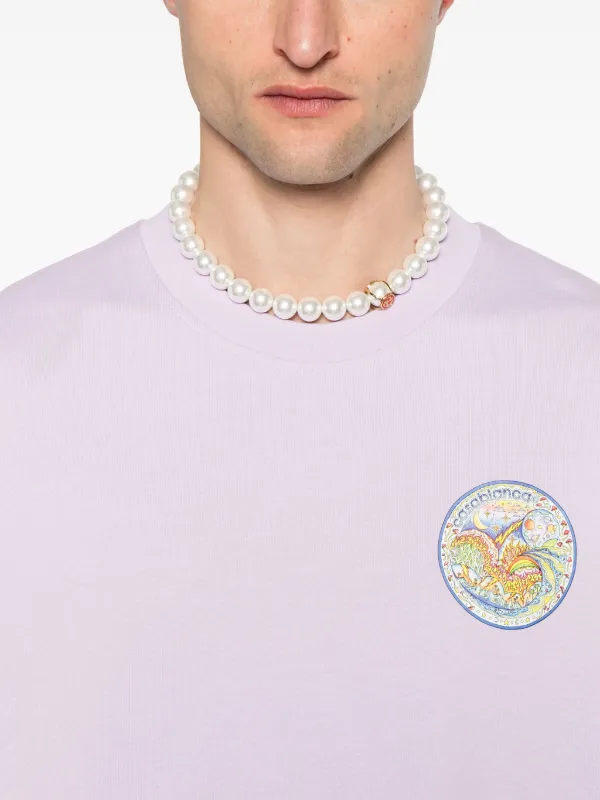 【関税込み】Casablanca パープル 'The Four Elements' Tシャツ Casablanca The Four Elements T-shirt | Purple | FARFETCH GE