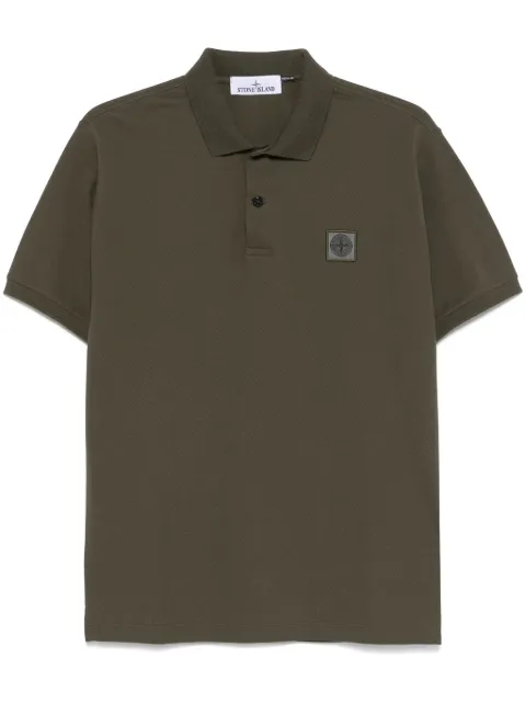 Stone Island logo-patch polo shirt