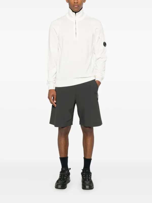 C.P. Company 18CMSS044A005086W103 関税送料込 C.P. Company Lens-detail Sweater | White | FARFETCH