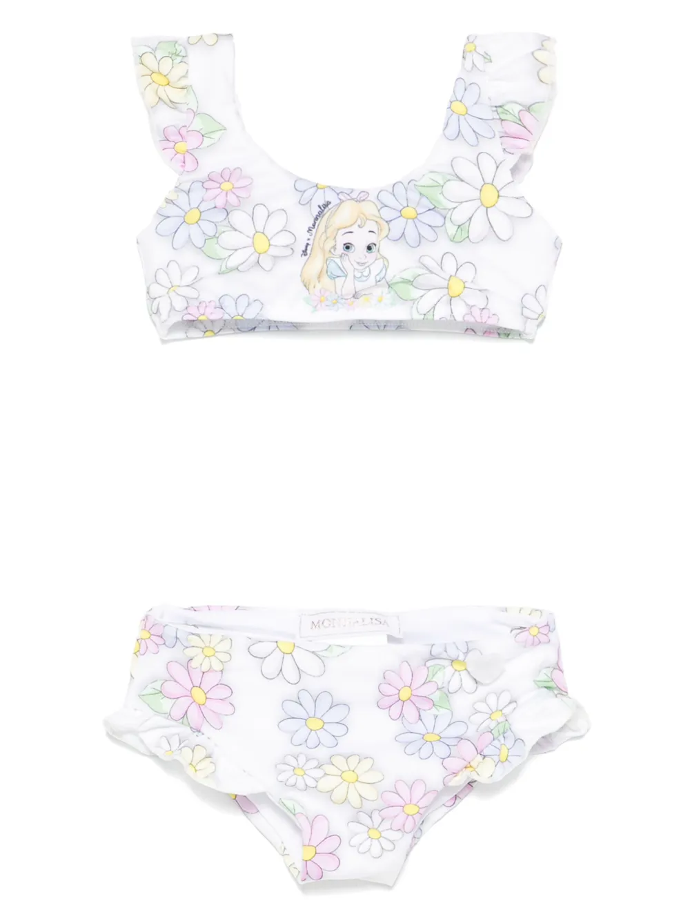 Monnalisa floral-print bikini | White | Image 1
