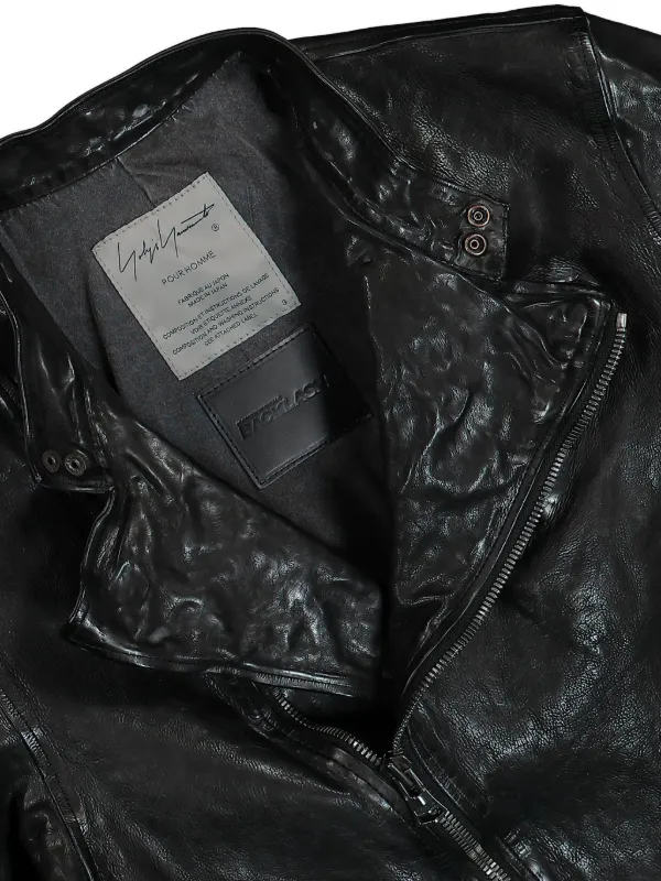 Yohji Yamamoto Backlash Double Riders Biker Jacket | Black | FARFETCH