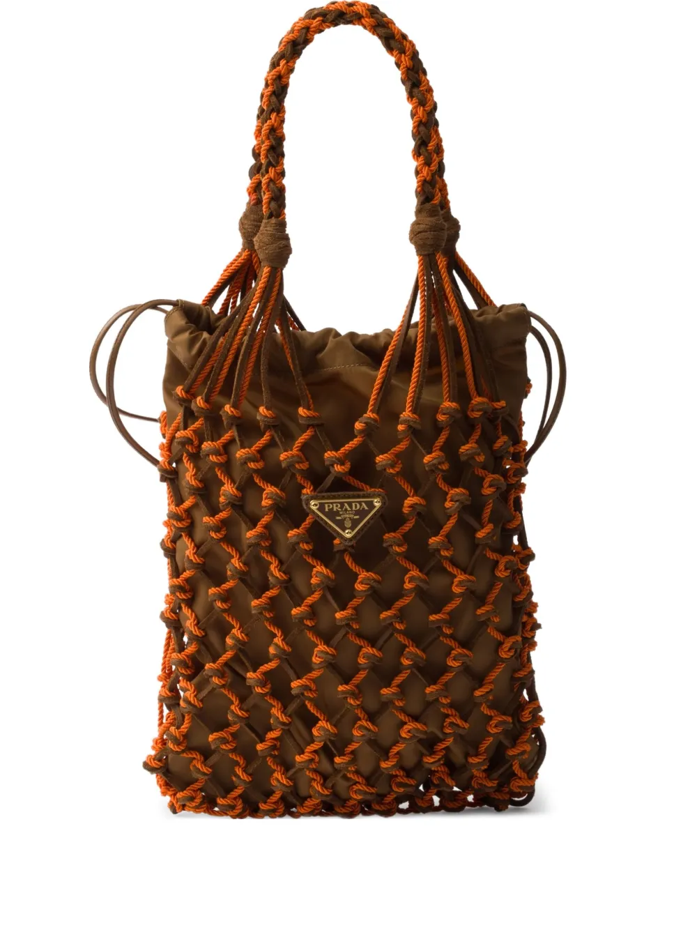 Prada Small Macramé Shoulder Bag