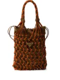 Prada small Macramé shoulder bag - Brown