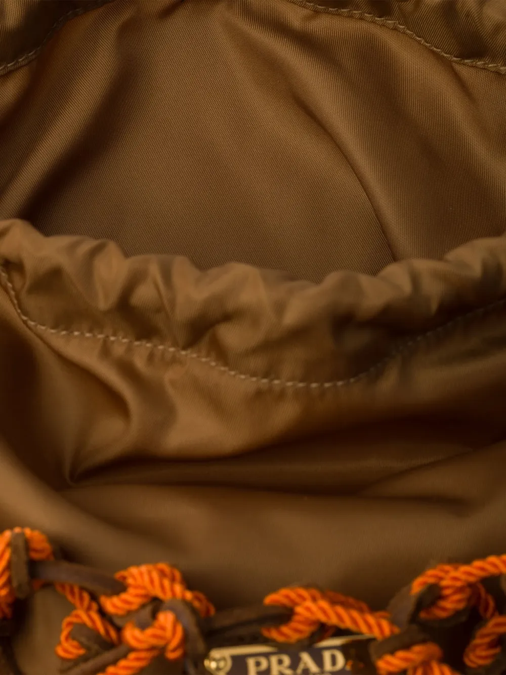 Prada Macramé kleine schoudertas Bruin