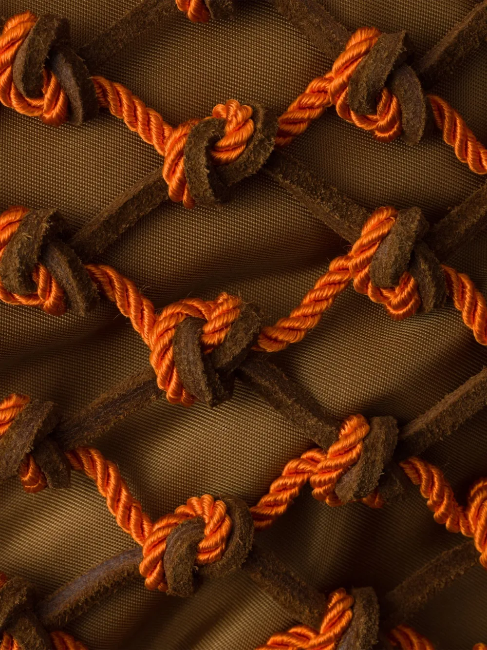 Prada Macramé kleine schoudertas Bruin