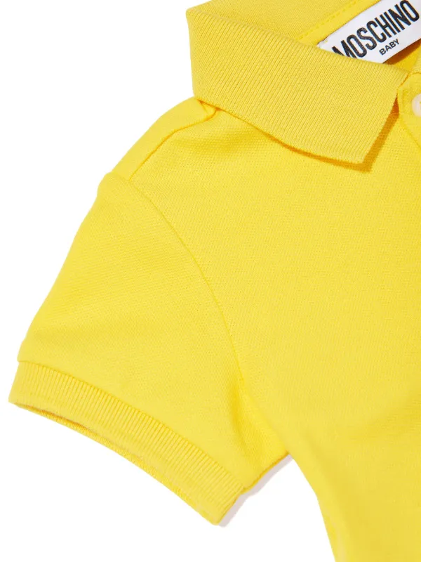 Moschino Kids Teddy Bear Polo Shirt Yellow FARFETCH IN