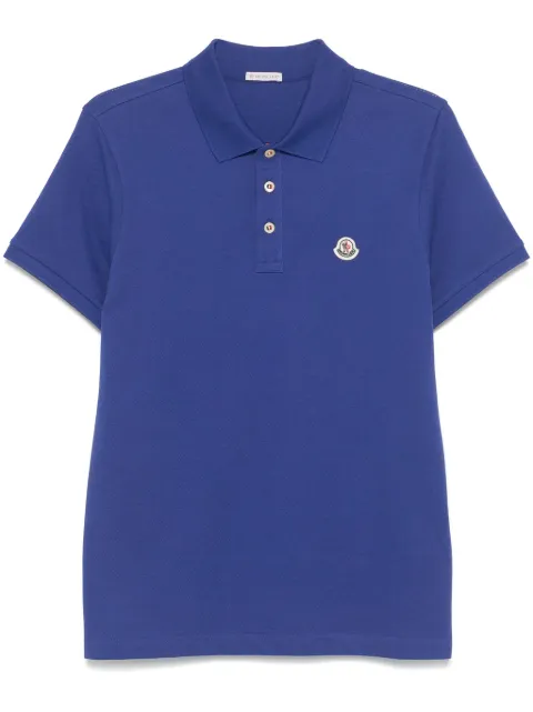 Moncler logo-patch cotton polo shirt