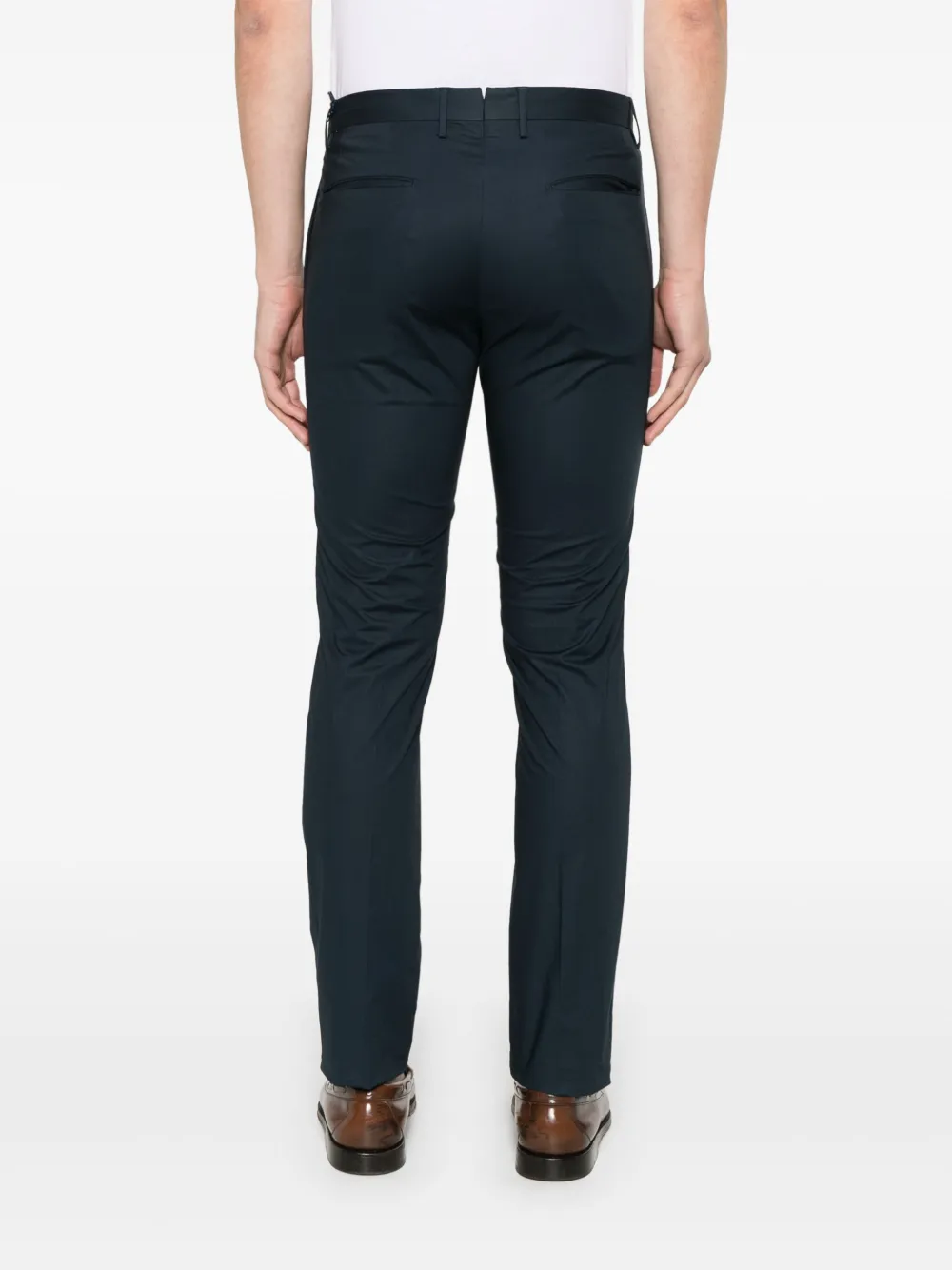 Incotex Chino met toelopende pijpen Blauw