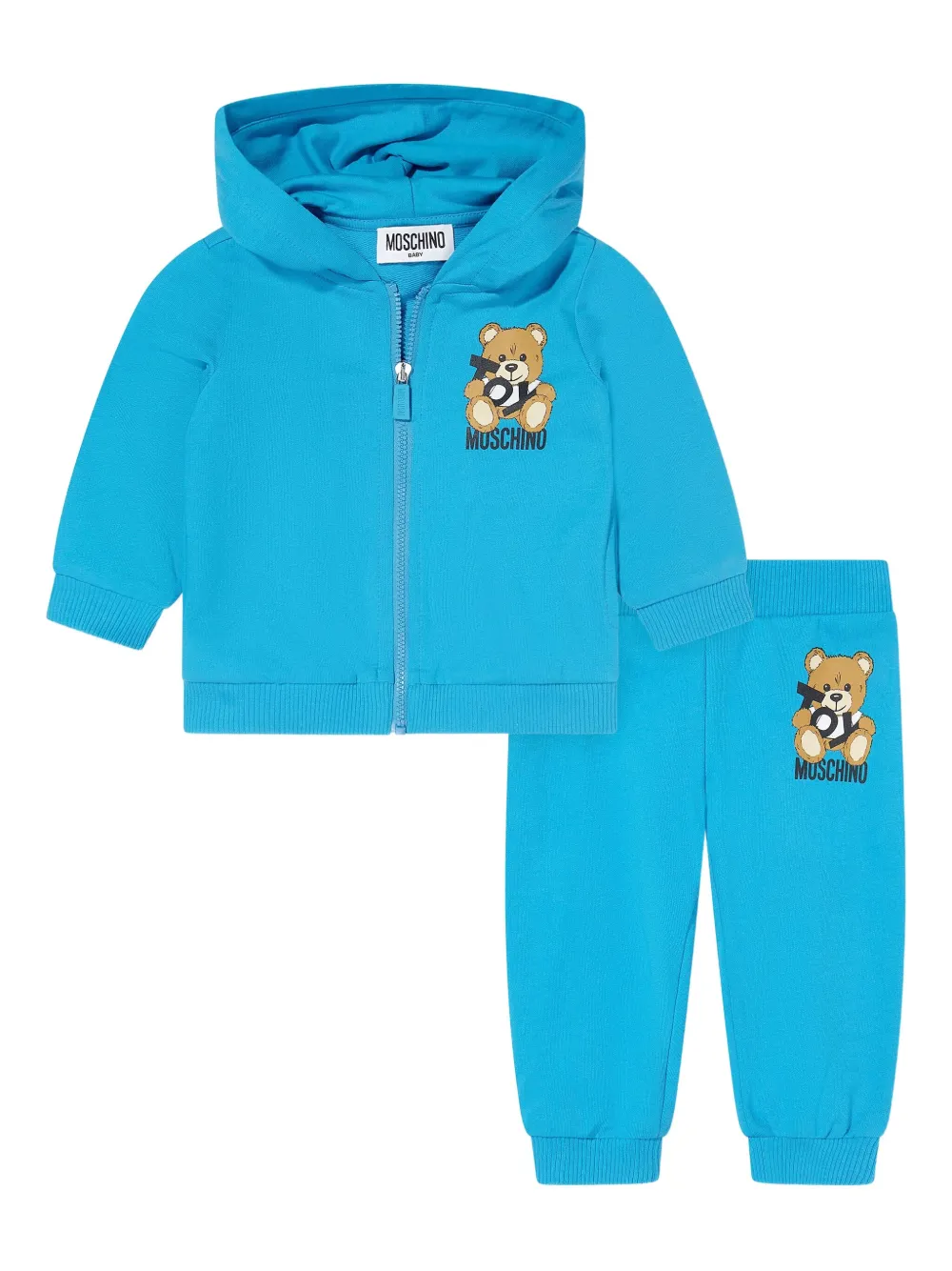 Moschino Kids Trainingspak met teddybeerprint Blauw