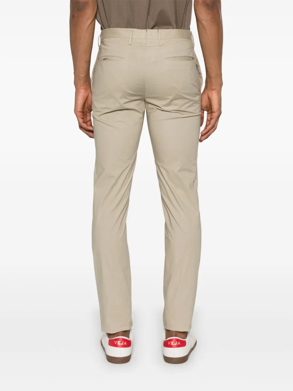 Incotex Chino met toelopende pijpen Beige