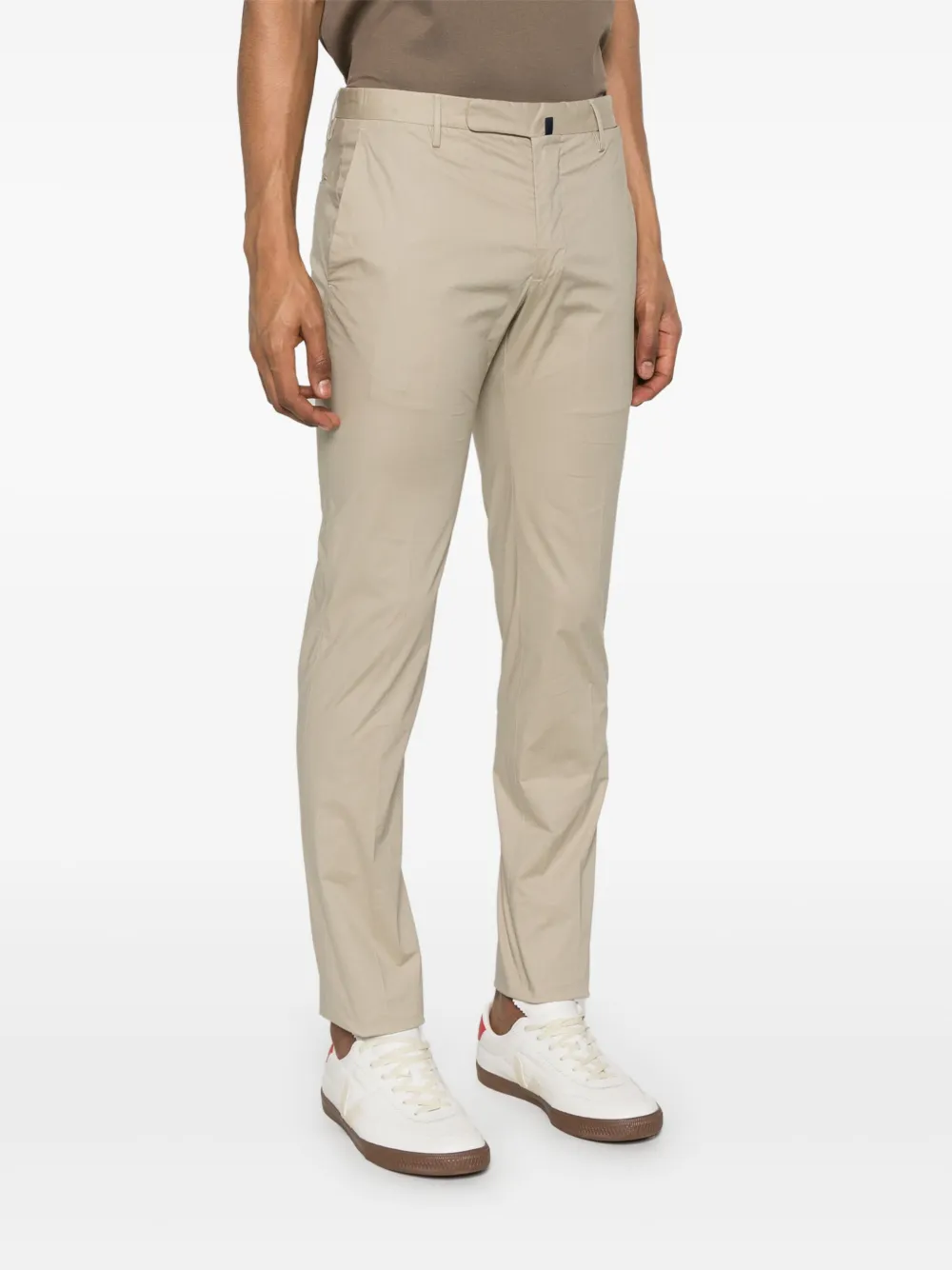 Incotex Chino met toelopende pijpen Beige