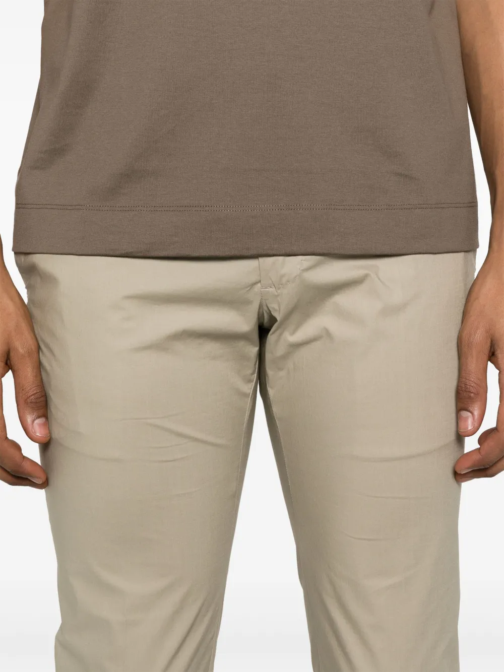 Incotex Chino met toelopende pijpen Beige