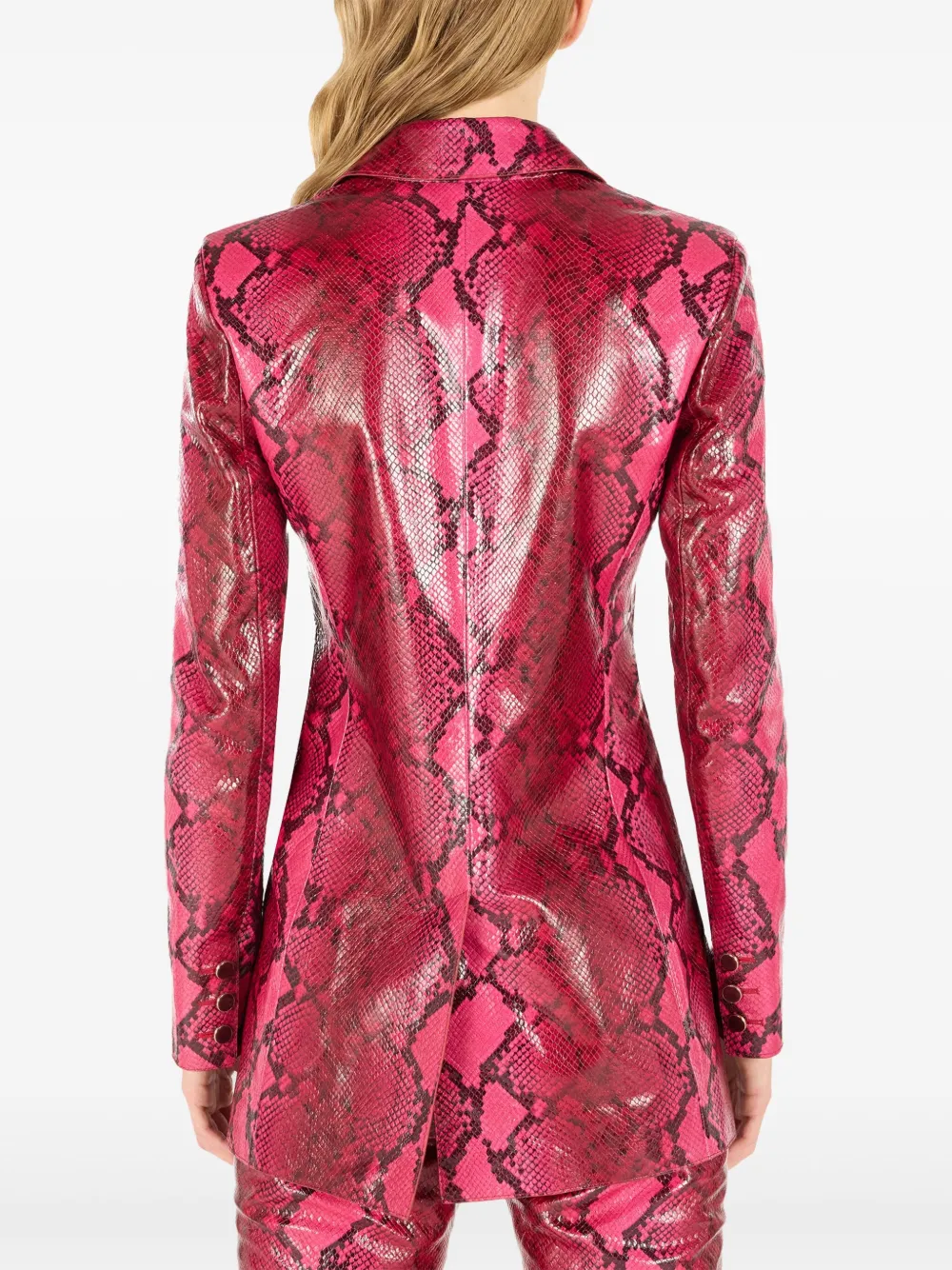 Roberto Cavalli Blazer met slangenprint Roze