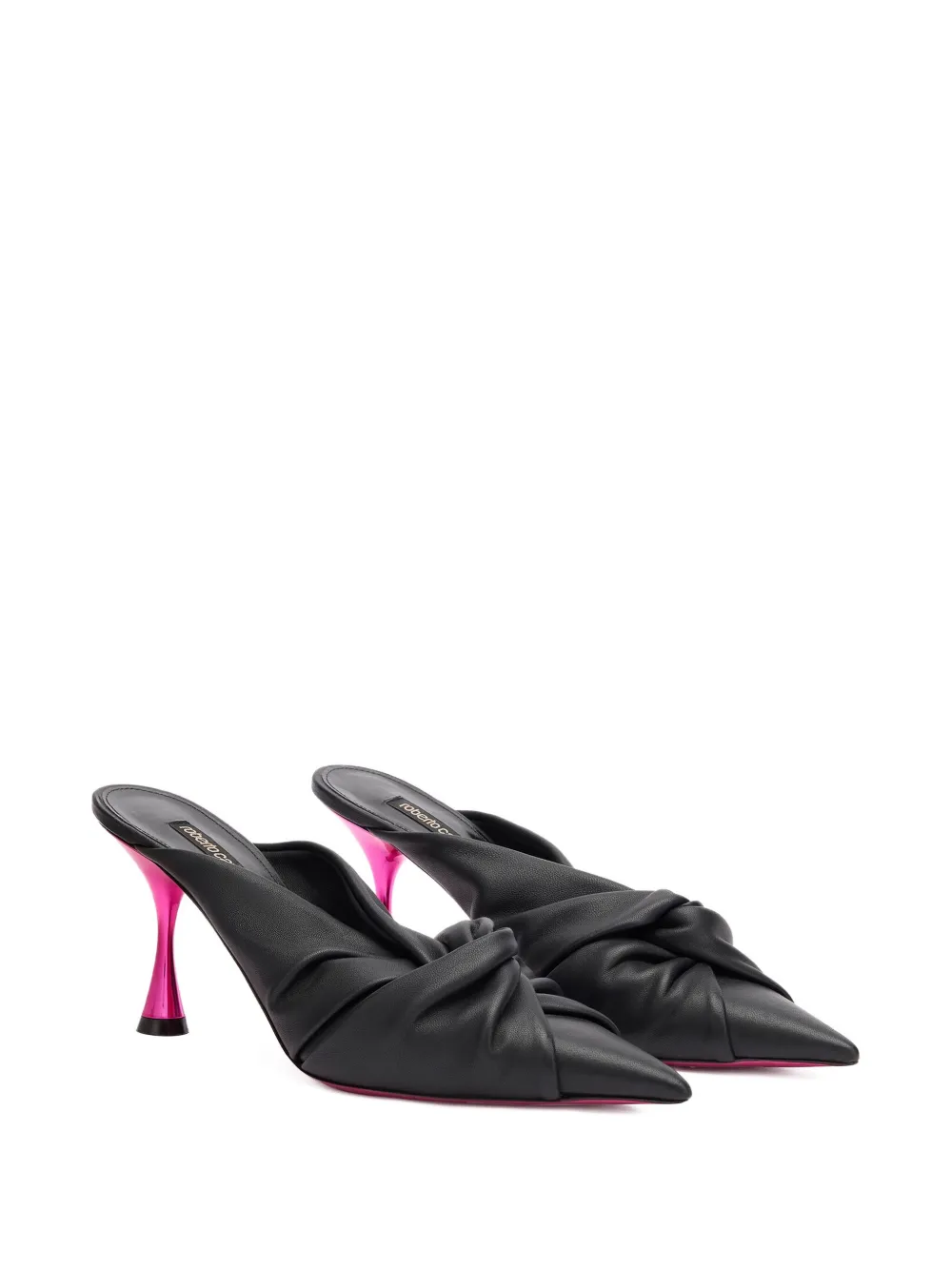 Roberto Cavalli Gedraaide muiltjes Zwart