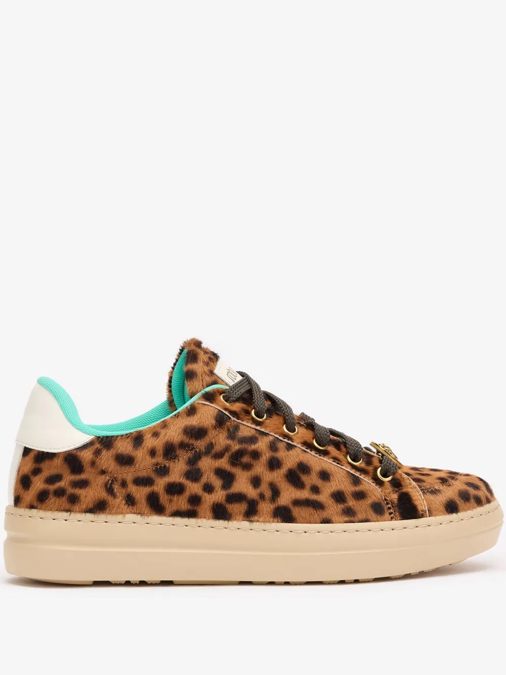 Roberto Cavalli Sneakers With Jaguar Skin Print In Brown