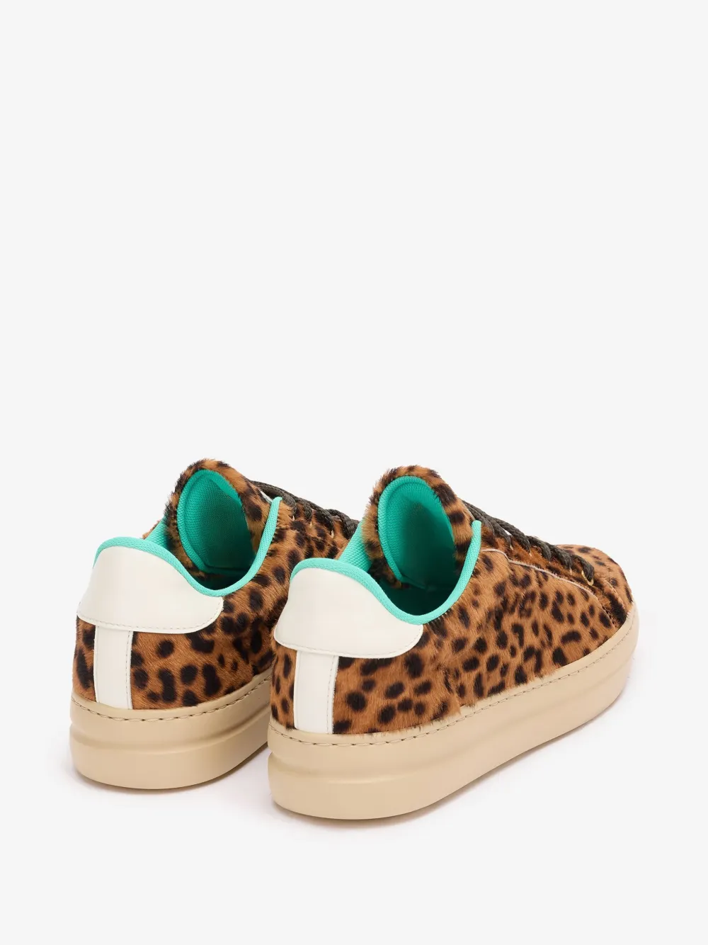 Roberto Cavalli Sneakers With Jaguar Skin Print In Brown