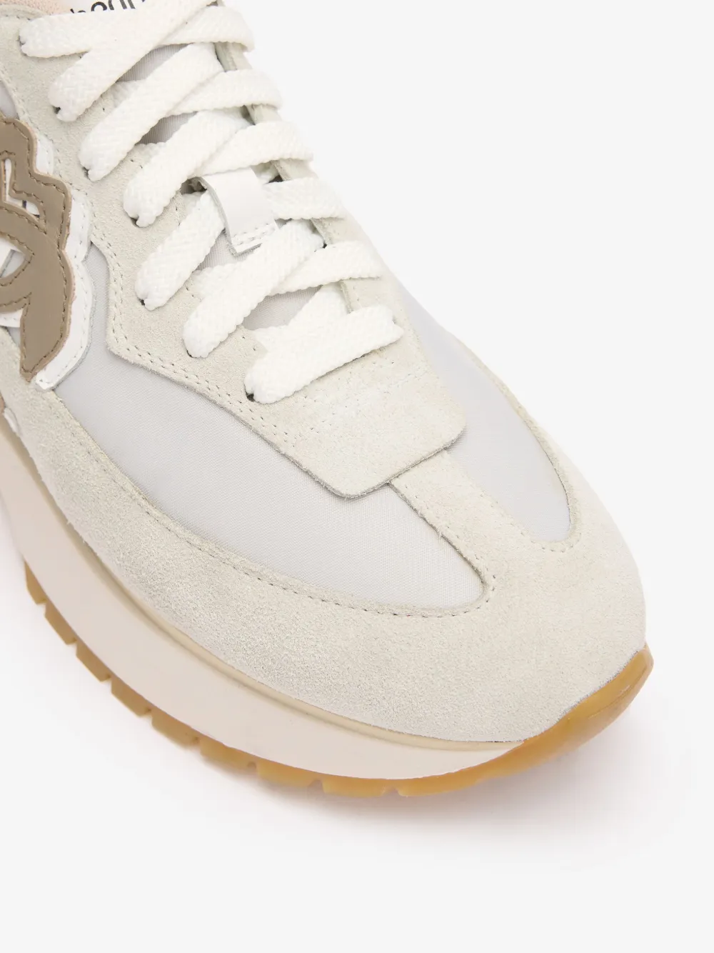 Roberto Cavalli Leather-panelled Sneakers In White