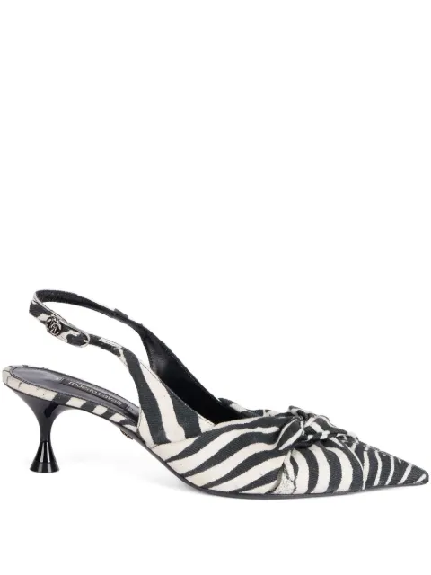 Roberto Cavalli zapatillas con estampado de cebra y tira trasera
