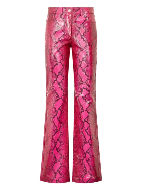 Roberto Cavalli pantalones acampanados con estampado de piel de serpiente