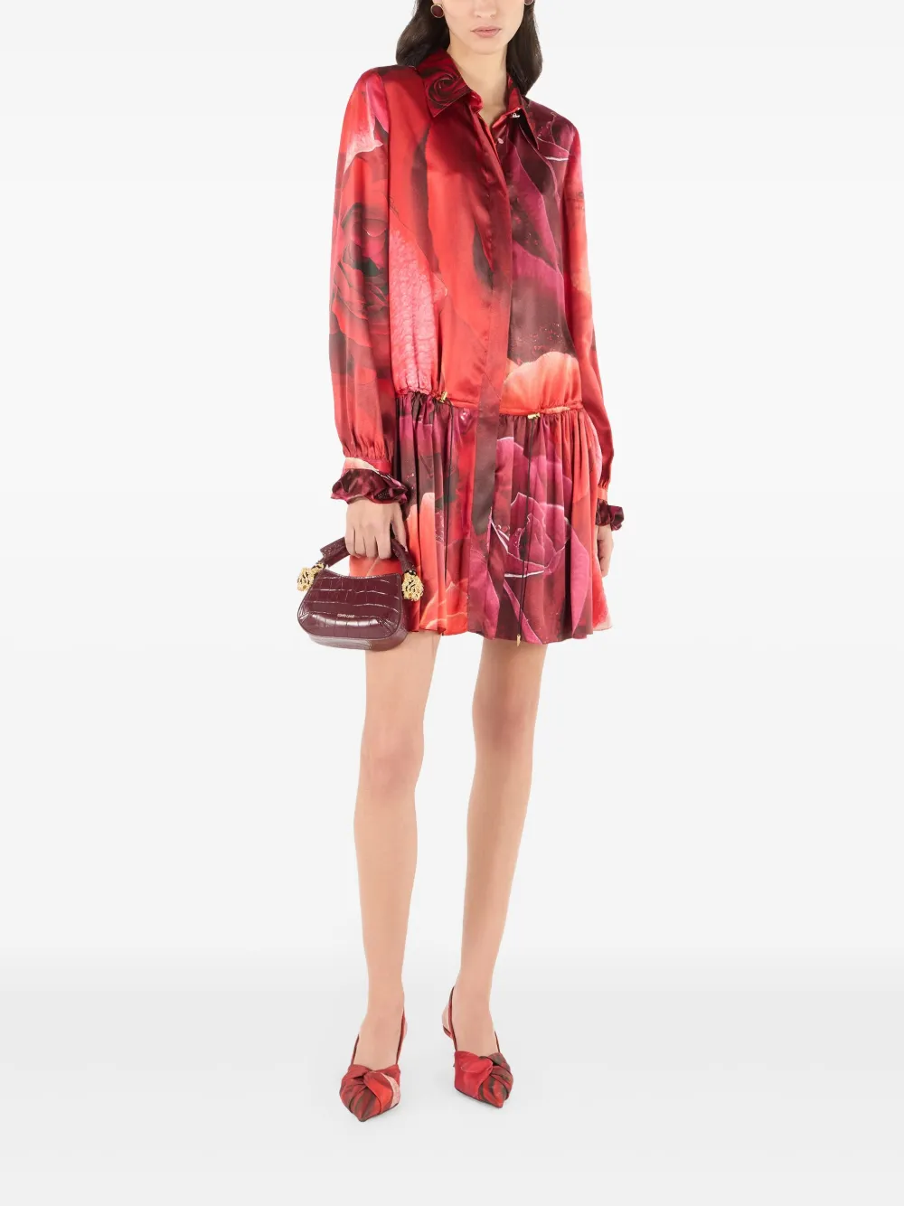 Roberto Cavalli rose-print mini dress | Day Dresses | Image 2