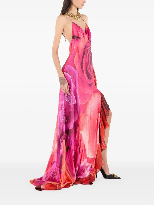 Roberto Cavalli floral-print Maxi Dress Pink FARFETCH PH