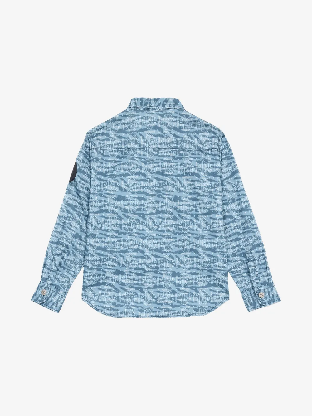 Roberto Cavalli Junior all-over print shirt - Blauw