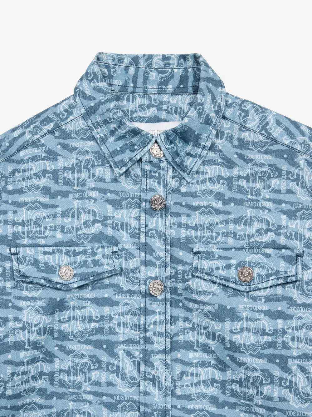 Roberto Cavalli Junior Shirt met print Blauw