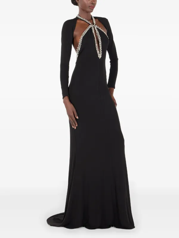 Roberto Cavalli ホルターネック イブニングドレス | ブラック 