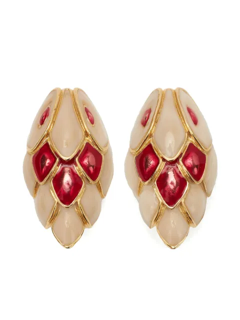 Roberto Cavalli snake clip-on earrings