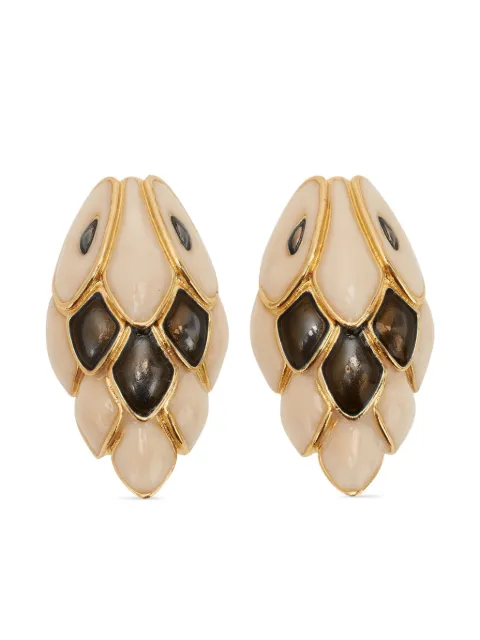 Roberto Cavalli snake clip-on earrings