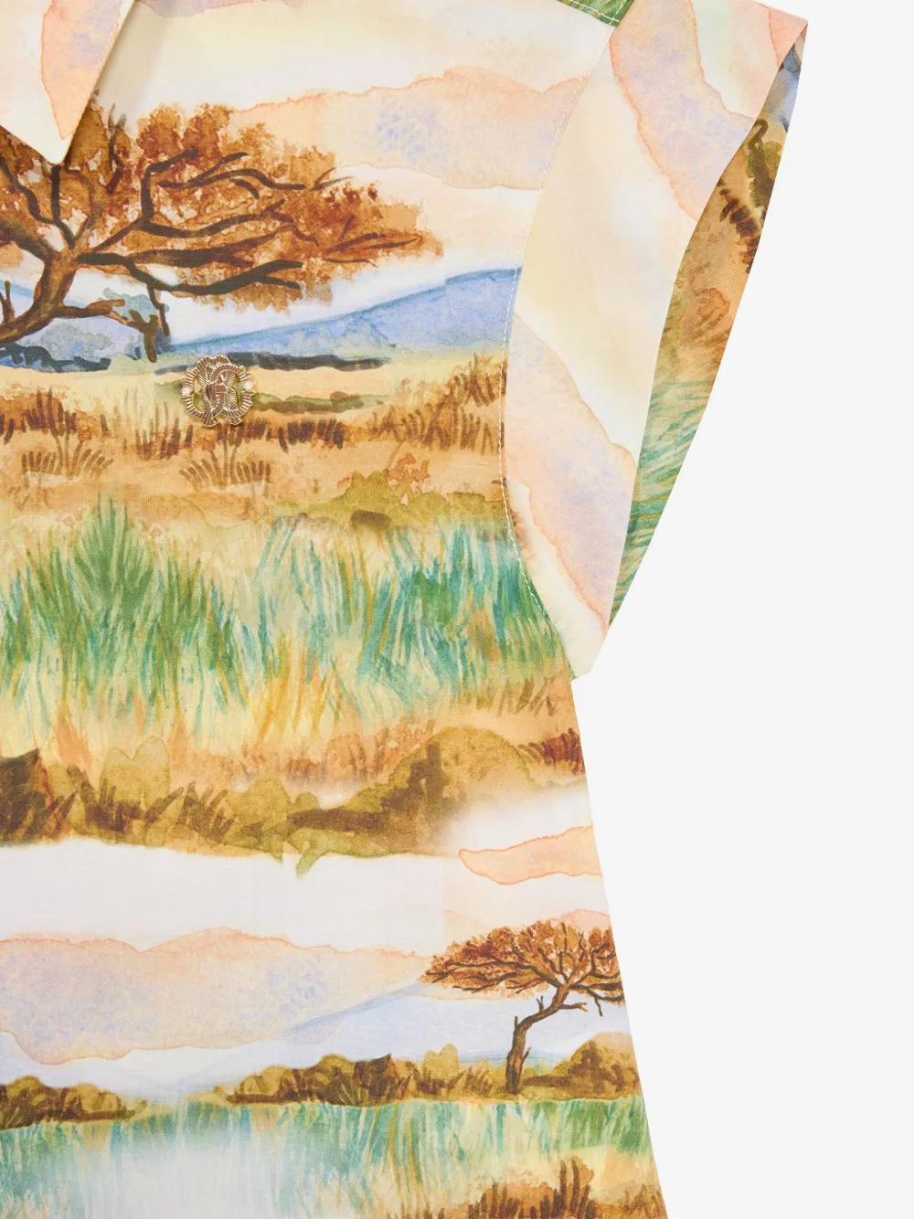 Roberto Cavalli Junior Graphic Print Shirt In Neutrals