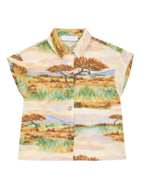 Roberto Cavalli Junior Camisa com estampa gráfica