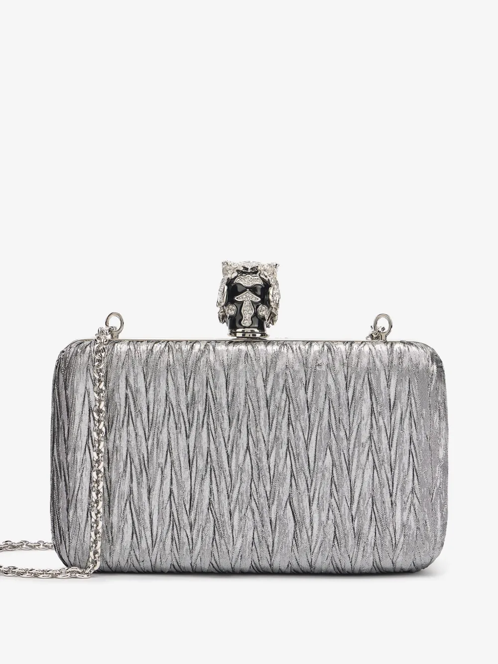 Roberto Cavalli Jewelled Tigers clutch Grijs