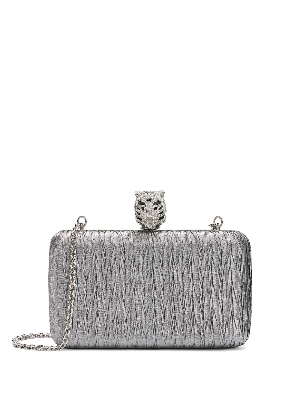 Roberto Cavalli Jewelled Tiger クラッチバッグ - グレー Roberto Cavalli Jewelled Tiger クラッチバッグ - グレー