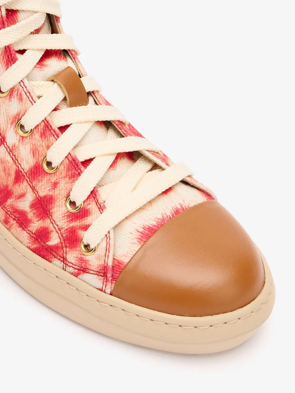 Roberto Cavalli High-top Sneakers With Zebra Print In Red