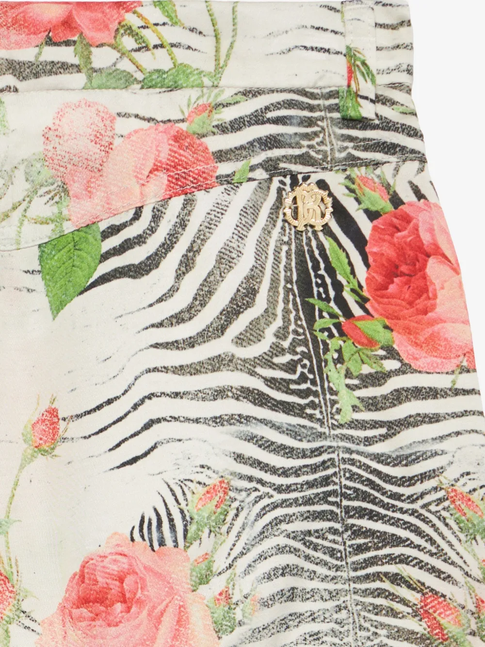 Roberto Cavalli Junior Shorts met grafische print Wit