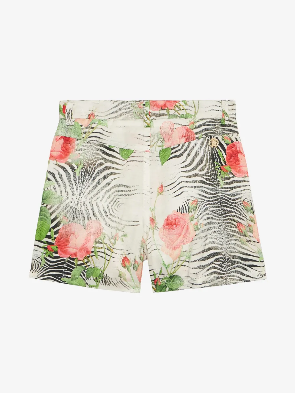 Roberto Cavalli Junior Shorts met grafische print - Wit