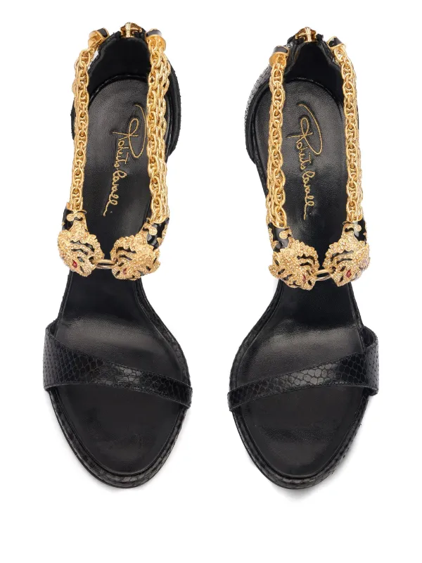 イタリア製 roberto cavalli 黒 レース 40 Roberto Cavalli Sandália Jewel Tigers | Preto | FARFETCH BR