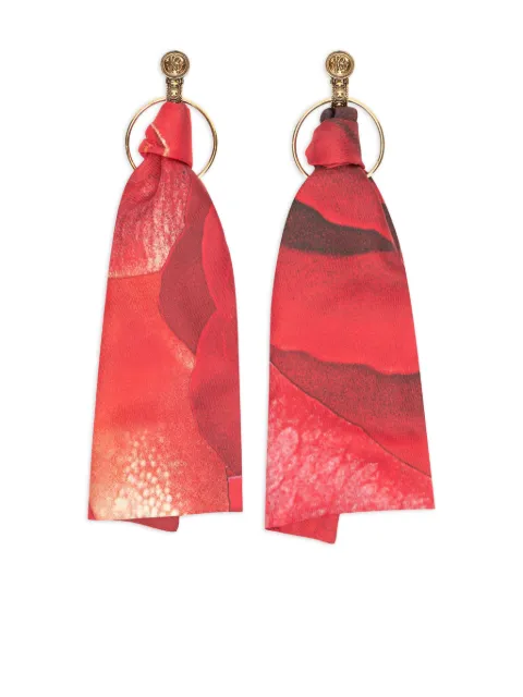 Roberto Cavalli logo-engraved earrings