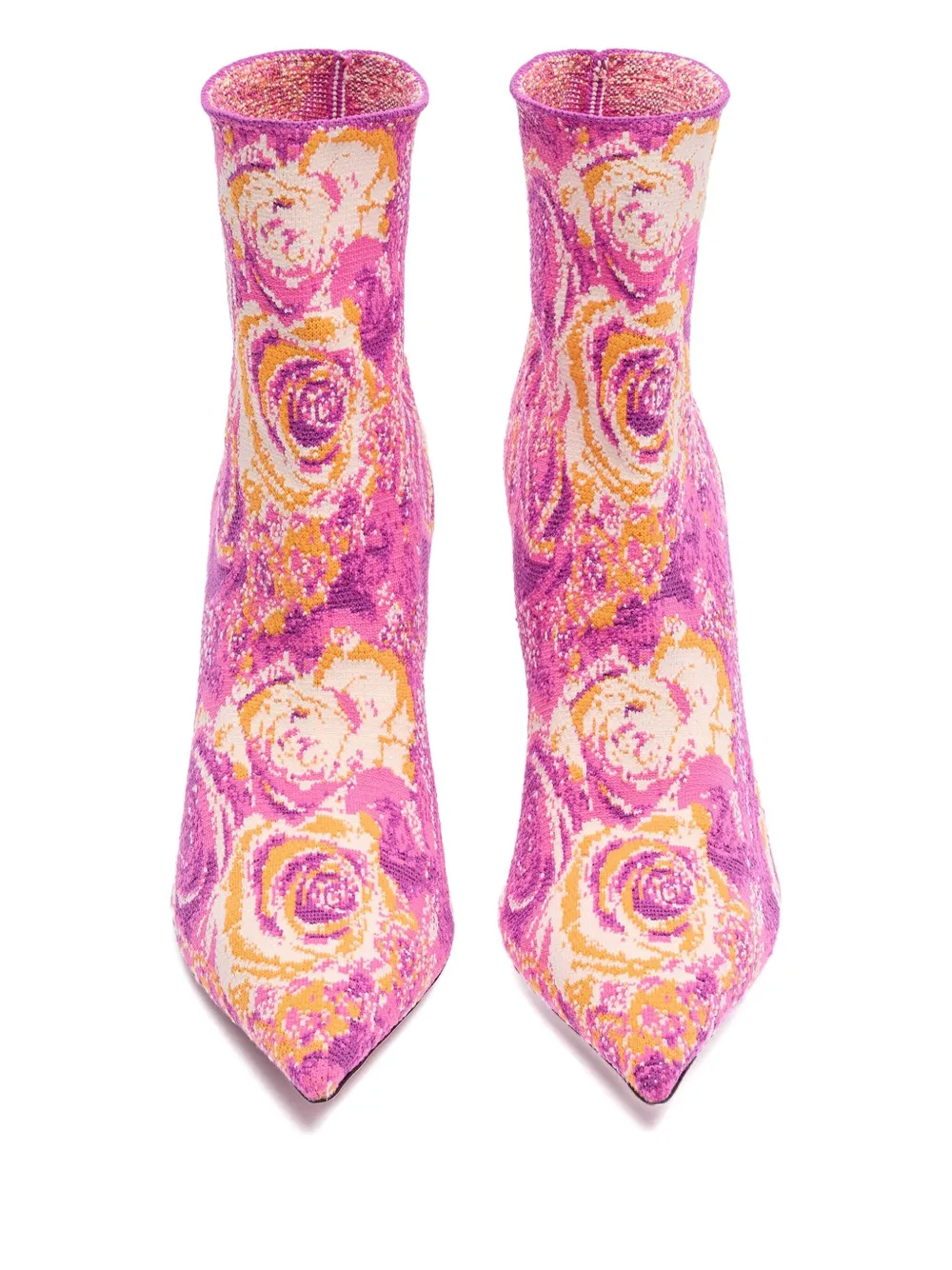 Roberto Cavalli sparkling floral ankle boots Pink