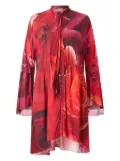 Roberto Cavalli rose-print mini dress - Red