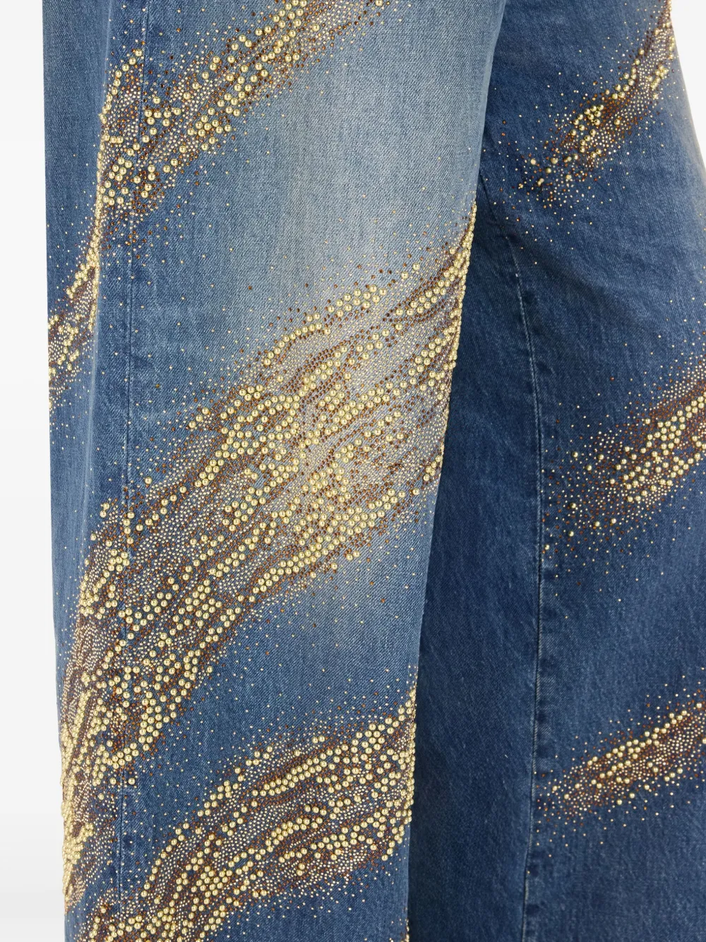 Roberto Cavalli Jeans a gamba ampia con effetto vissuto | Image 6
