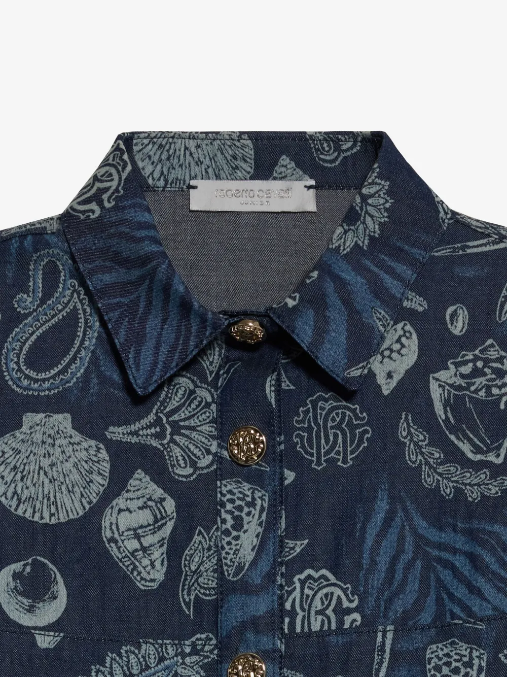 Roberto Cavalli Junior Jurk met print Blauw