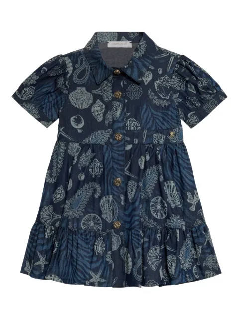 Roberto Cavalli Junior vestido con estampado gráfico