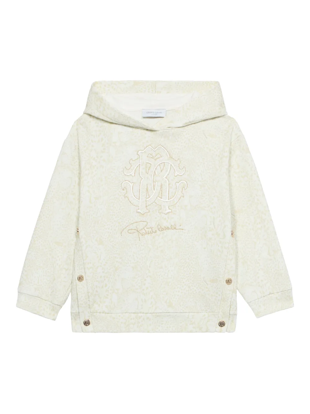 Roberto Cavalli Junior Katoenen hoodie Beige